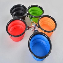 강아지 산책 물통 고양이 플로케 물그릇 용품 식기 접이식 애견 밥그릇 물통, 큰그릇