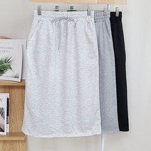 프롬하트 뒷트임 H라인 밴딩 쮸리면 스커트 봄스커트