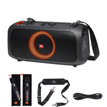 삼성전자 JBL PARTYBOX ON THE GO 온더고 블루투스 스피커 무선마이크2개, {BLK}블랙