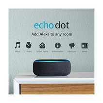 스마트 홈 기기 기기 echo dot (3세대 2018년 출시) - Alexa가 포함된 스피커 - 목탄
