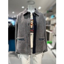 베네통 레옹 체크 코트BACTA4361(2343225)