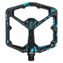 Crankbrothers Stamp 7 소형 산악 자전거 페달 레드 스플래터 컬렉션 MTB Enduro DH BMX 오목 플랫폼 플랫 쌍 (조절 가능한 핀 포함) 572518652, Large, Blue Splatter