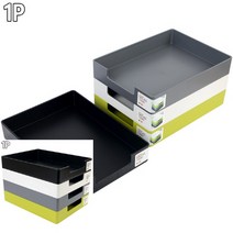 적층가능 미다스 트레이 아크릴박스 이면지보관함, 블랙