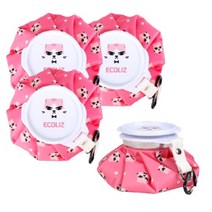 에코리즈 냉온 얼음주머니 프리미엄 핑크S 13cm, 4개