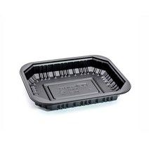 맛을담는용기 실링용기 / 줄단위 소량판매 실링용기 PC-19153 검정 - 100개 엔터팩 큐담 팩시스 호환 용기, 1개