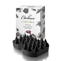 [헤어 살롱 오너 감수] Etoluce(에트루체) 스컬프 샴푸 브러쉬 두피 마사지 스컬프 브러쉬 헤드 스파 살롱 케어 (Black [경도] 소프트(부드러운 눈))