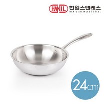한일스텐레스 올파이브 통오중 스텐 궁중팬, 24cm, 1개