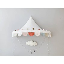 북유럽 싱글 침대 캐노피 반원 돔 벽걸이 텐트 공주 레이스 커튼 여아 어린이 키즈 모기장, B.레인보우 텐트 트럼펫 너비 1m