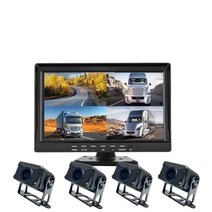 화물차 트럭 후방 카메라 무선 블랙박스 지게차 포터, 7인치 2채널 화면+카메라2대+10m