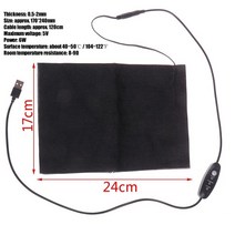 사무용 1/2/4pcs 5V 탄소 섬유 난방 패드 손 온열 장치 USB 필름 전기 겨울 적외선 발열 히트 매트, 19 As Pic Show