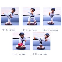 태권도 피규어 장식품 장식소품피규어 태권도 기념품 독창적 기프트 무도관 자동차 장식품 스포츠, SINGLE