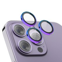 [아이폰14프로256자급제] 케이맥스 애플 아이폰 14 프로 프로맥스 플러스 호환 쉴드 휴대폰 강화유리 메탈 링 개별 카메라 렌즈 보호필름, 오로라
