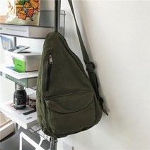빈티지 산상품 트렌드 캔버스 숄더 메신저 가방 여성용 크로스바디 패션 단색 가슴