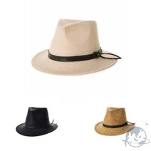 VEDANA 인디아나존스인조가죽모자 남성중절모 남성페도라모자 남자페도라