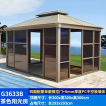 조립식 창고 컨테이너 야외 안뜰 알루미늄 합금 태양 집 정원 빌라 투명 간단한 조립 모바일 차양 파빌리온, 15.153x3m 중공 보드 벽 이중 지붕 일광실
