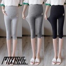 고양이 임산부 7부레깅스7부레깅스 만삭레깅스 임부 면레깅스 산모복