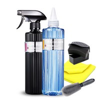파이어볼 타이어사틴 500ml 타이어광택제 코팅제 갈변제거 왁스 드레싱 보호제 스펀지, 파이어볼 타이어 사틴 500 세트