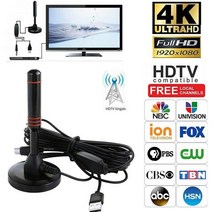 tv안테나선 자동차 hd 디지털 실내 증폭 cccam tv 안테나 25dbi 200 마일 울트라 hdtv 신호 증폭기 vhfuhf 휴대용 야외 공중 세트, 실내 HD TV 안테나