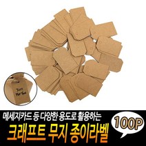 이지리치 무지 종이라벨 100개입 행택 옷라벨