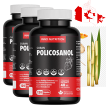 쿠바산 사탕수수 원료 폴리코사놀 40mg 정품 120캡슐 (4개월) 고농축 캐나다 직구, 3병, 120정