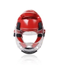 복싱 헤드기어 전문 태권도 프로텍터 무에타이 가라테 가드, 15.red helmet shield - L 160-1