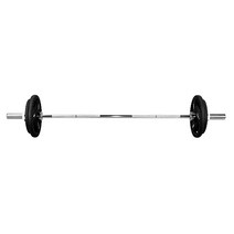 헬스프라자 중량봉 역기봉 우레탄 중량원판 바벨세트 45kg, 1800mm봉+마구리 블랙