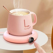 따뜻하게 유지해주는 USB 컵워머 3단 온도조절 텀블러, 선택:핑크, 단품
