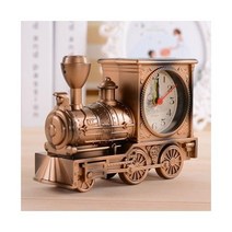 탁상시계 인테리어시계 북유럽시계 자명종, 빈티지트레인 실버