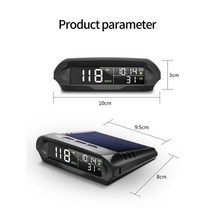 자동차 헤드업 디스플레이 car hud 모든 차량용 t88 태양열 무선 태양열 충전 디지털 gps 속도계 과속 경보 거리 고도 표시