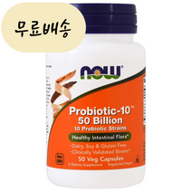 나우푸드 500억 유산균 50개입 해외직구, 1개, 50정