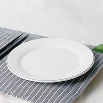 라인 양식뷔페 원형접시 23.3cm 업소용 식당 멜라민 그릇 식기