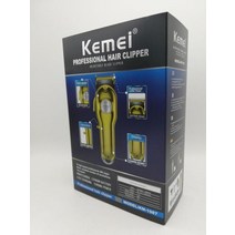 전기 이발기 전문가용 가정용 kemei 1987 professional electric all metal hair clipper 강력한 무선 헤어 트리머 남성 실버 골드, 원래 상자와 함께