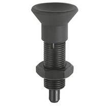 Kipp 03093-22105AL Steel Indexing Plungers Without Collar and Extended Locking Pin H Style Locking, 1, 46.5 mm Length, 3/8-24 Thread