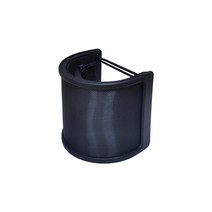 ADWITS 마이크 팝 필터 윈도우 스크린 forStudio 직경 45-63mm 스튜디오 게이밍 팟 캐스트 마이크를 지원하는 독특한 3 층 맞는 - 블랙