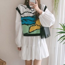 요시아나 [만원의행복] [당일발송] 조나단 블랙 니트 조끼 베스트