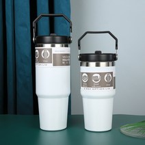 대용량 사무실 피크닉용 보온 보냉 텀블러, 화이트_600ML