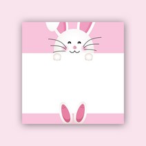 피에스준 예쁜 떡메모지 디자인 모음 메모지, 1개, 떡메 009. 핑크토끼 캐릭터 디자인