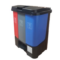 노틈 재활용 분리수거함 3, 그린60L, 1개