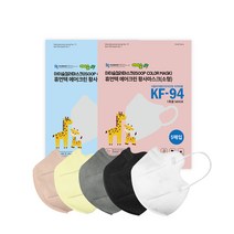 아이숲 KF94 소형 중형 에어크린 컬러 황사 마스크 30매, 블랙