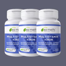 EZ 용해성 멀티비타민 철분 무설탕 60정 1개월분X3, 멀티비타민 60정X3