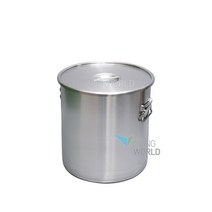 리빙월드 스텐위생통 20갈론(76L) /스텐육수통 스텐용기 스텐저장용기 스텐식깡 위생기, 스텐레스, 42cm*50cm, 1개