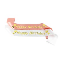 생일 어깨띠 2컬러(화이트 로즈골드) 미스코리아띠 생일띠, 화이트