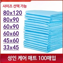 요양원 일회용 소변 패드 노인 간호 패드 성인 기저귀 요실금매트 변실금매트, 0x0cm, 45x60-초흡인-50개