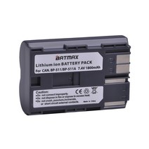대용량 Canon BP-511 BP-511A BP511 BP511A 및 EOS 5D 10D 20D 30D 40D 50D 배터리용 1800MaH BP-5, 한개옵션0