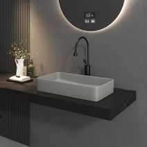 북유럽 세라믹 탑볼 세면대 반다리 세면볼 건식 미니 카운터 매립, 단일사이즈, JZ400 그레이