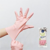 홈 에디션 명진 단미니고무장갑 베이비핑크 10켤레, 소(S)