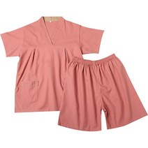 찜질방가운 면100 상하의세트 찜질방복 한의원 잠옷, 남성의 그림 색상 XXL