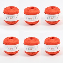 [앵콜스] (10+1) 라떼 LATTE 여름 코바늘 모자 가방 뜨개실, (6볼묶음) 35 오렌지