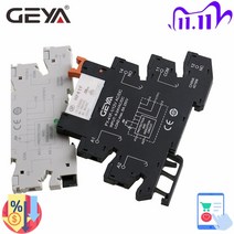 Din 레일 슬림 릴레이 모듈 HF 41F 릴레이 홀더가있는 통합 PCB 마운트 전원, Grey 12VACDC, One Color_Grey 12VACDC