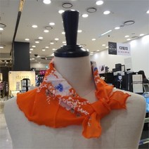 에스틸로 SH04 ES금낭화 면 정사각 쁘띠스카프 손수건 E22S2CO103 OR